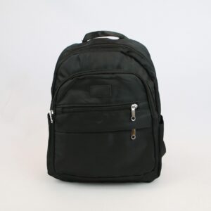 Multi-compartment backpack with secure zip pockets, ideal for daily and travel use.
