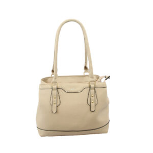 Shoulder bag with structured silhouette, double strap detailing and spacious interior for everyday use.