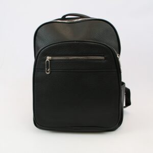 Backpack with structured design, multiple zip compartments and top handle for everyday use.