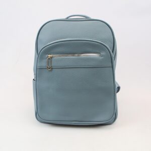 Backpack with structured design, multiple zip compartments and top handle for everyday use.