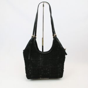Soft lace-style fabric with double shoulder straps shoulder bag
