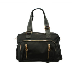 Shoulder bag with multiple zip compartments, adjustable strap and lightweight fabric design for everyday use.