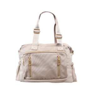 Shoulder bag with multiple zip compartments, adjustable strap and lightweight fabric design for everyday use.