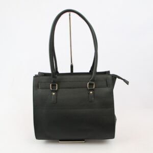 Shoulder bag with structured design, double top handles and spacious interior for everyday or office use.