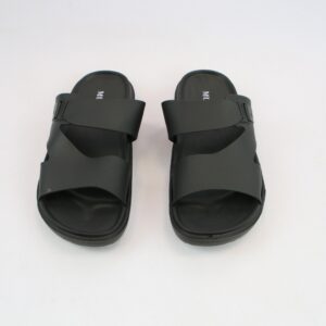 Mens slide sandals with wide strap design and cushioned sole for everyday comfort.
