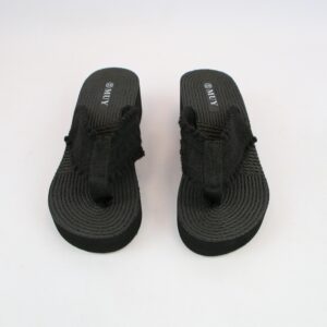 Knotted strap detail with a soft textured flat footbed sandal