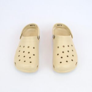 Lightweight clog-style sandals with perforated upper and adjustable back strap for everyday comfort.