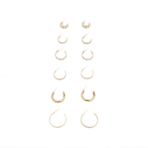 assorted stud earrings set with pearl and leaf designs
