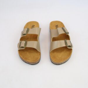 Double buckle strap design with cushioned footbed sandal