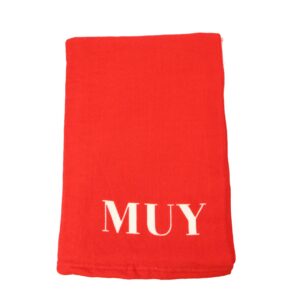 Soft and absorbent with a clean logo finish beach towel