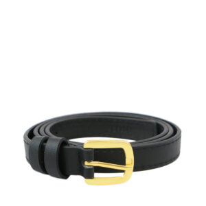 Slim womens belt with classic buckle and adjustable fit for everyday wear.