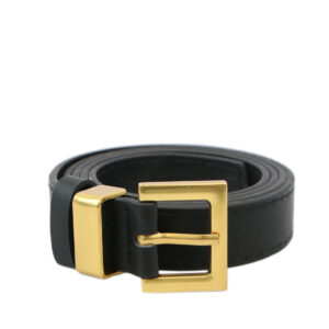Slim womens belt with classic buckle and adjustable fit for everyday wear.