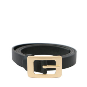 Slim womens belt with classic buckle and adjustable fit for everyday wear.