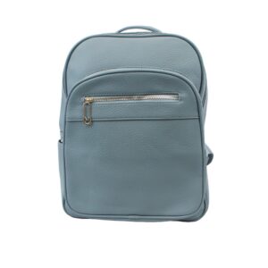Backpack with structured design, multiple zip compartments and top handle for everyday use.