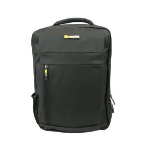 Mens backpack with front zip compartments and structured design for daily use.