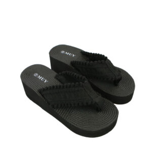 Knotted strap detail with a soft textured flat footbed sandal