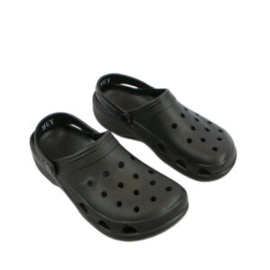 Mens lightweight clog sandals with perforated upper and adjustable back strap for everyday comfort.