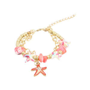 Charm bracelet with star details and chain design