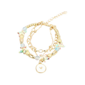 Charm bracelet with star and shell details and chain design