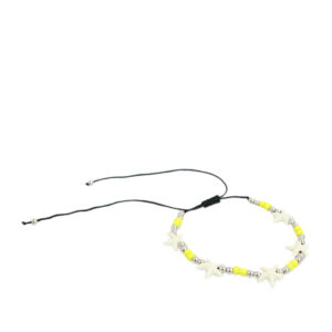 Sea-inspired anklet with starfish charms and decorative bead detailing.