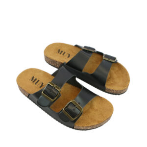 Double buckle strap design with cushioned footbed sandal