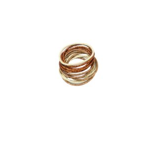 Multi pack glitter elastic hair ties with stretch design for everyday hair styling.