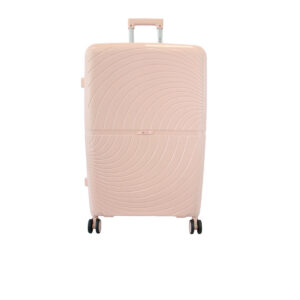 Hardshell Luggage with spinner wheels and textured design.