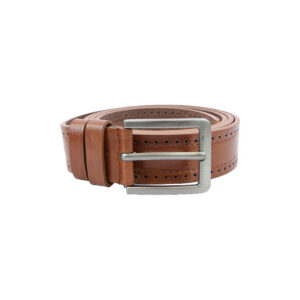 Faux leather belt with a metal buckle