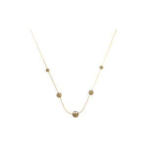 Gold-Tone Stainless Steel Tree of Life Station Drop Necklace