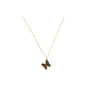 Minimalist Pink Butterfly Pendant Necklace