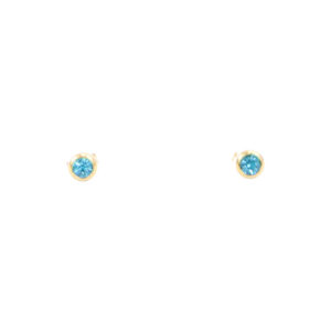 Stainless Steel Blue Crystal Stud Earrings