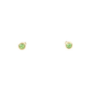 Stainless Steel Green Crystal Stud Earrings