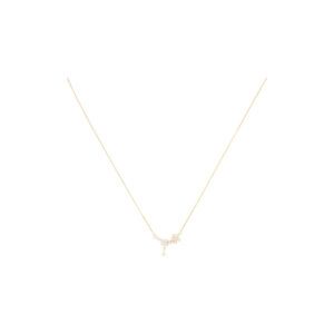 Floral Charm Drop Necklace with Adjustable Chain