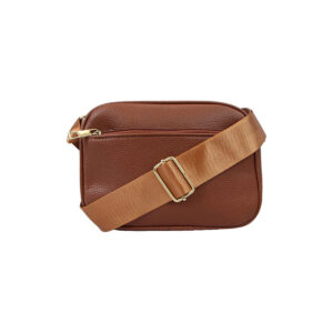 Compact Faux Leather Crossbody Bag