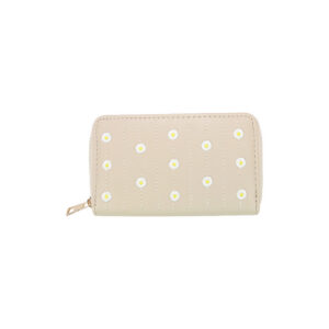 Daisy Print Zip Around Wallet with Card Slots
