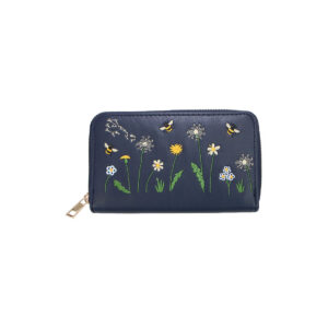 Floral Print Zip Around Wallet with Card Slots