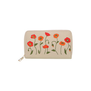 Poppy Print Zip Around Wallet with Card Slots