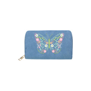 Floral Print Zip Around Wallet with Card Slots