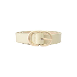 Women's Belt with Gold Oval Buckle