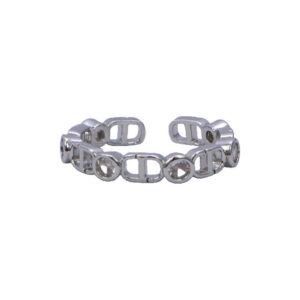 Silver Crystal Band Ring
