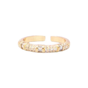 Gold Plated Crystal Band Ring
