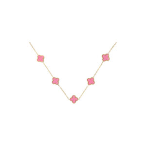 Blush Clover Cascade Necklace