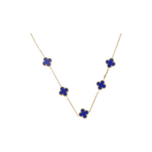 Royal Sapphire Clover Necklace