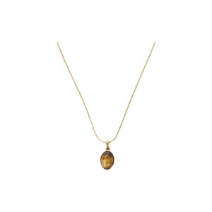 Golden Stone Snake Chain Necklace