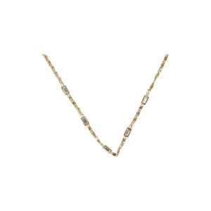 Vintage Crystal Link Chain Necklace