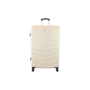 Hard shell luggage set with smooth spinner wheels for easy travel