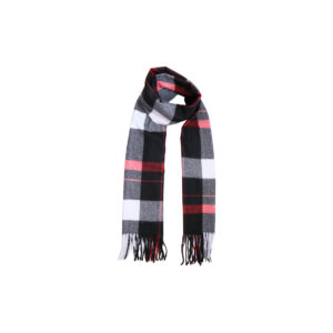 Soft Striped Scarf with Fringed Edges