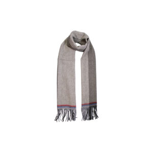 Soft Striped Scarf with Fringed Edges