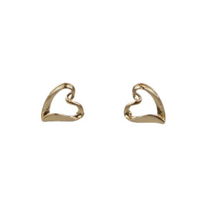 Open Heart Stud Earrings
