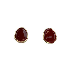 Red Resin Stud Earrings